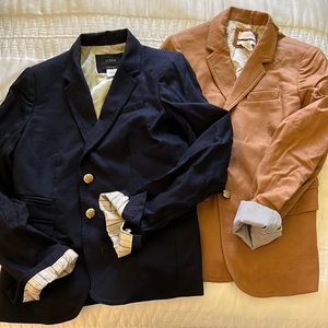 J Crew schoolboy blazers - 4T - camel and navy blue
